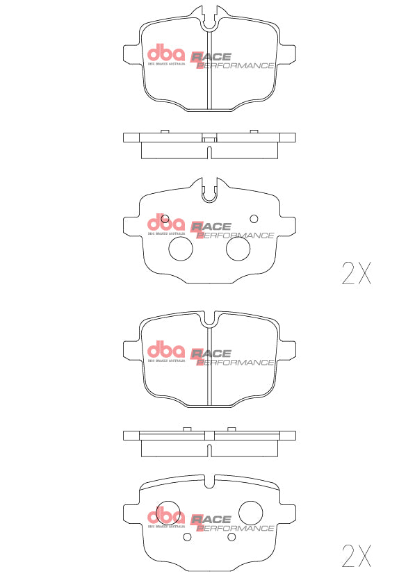 Race Brake Pads Bmw M3 Comp 2020 -> Rear DB15109RP - DBA