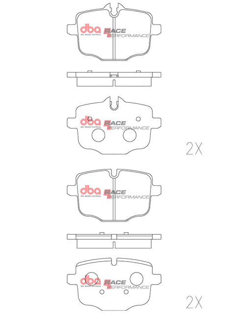 Race Brake Pads Bmw M3 Comp 2020 -> Rear DB15109RP - DBA | Universal Auto Spares