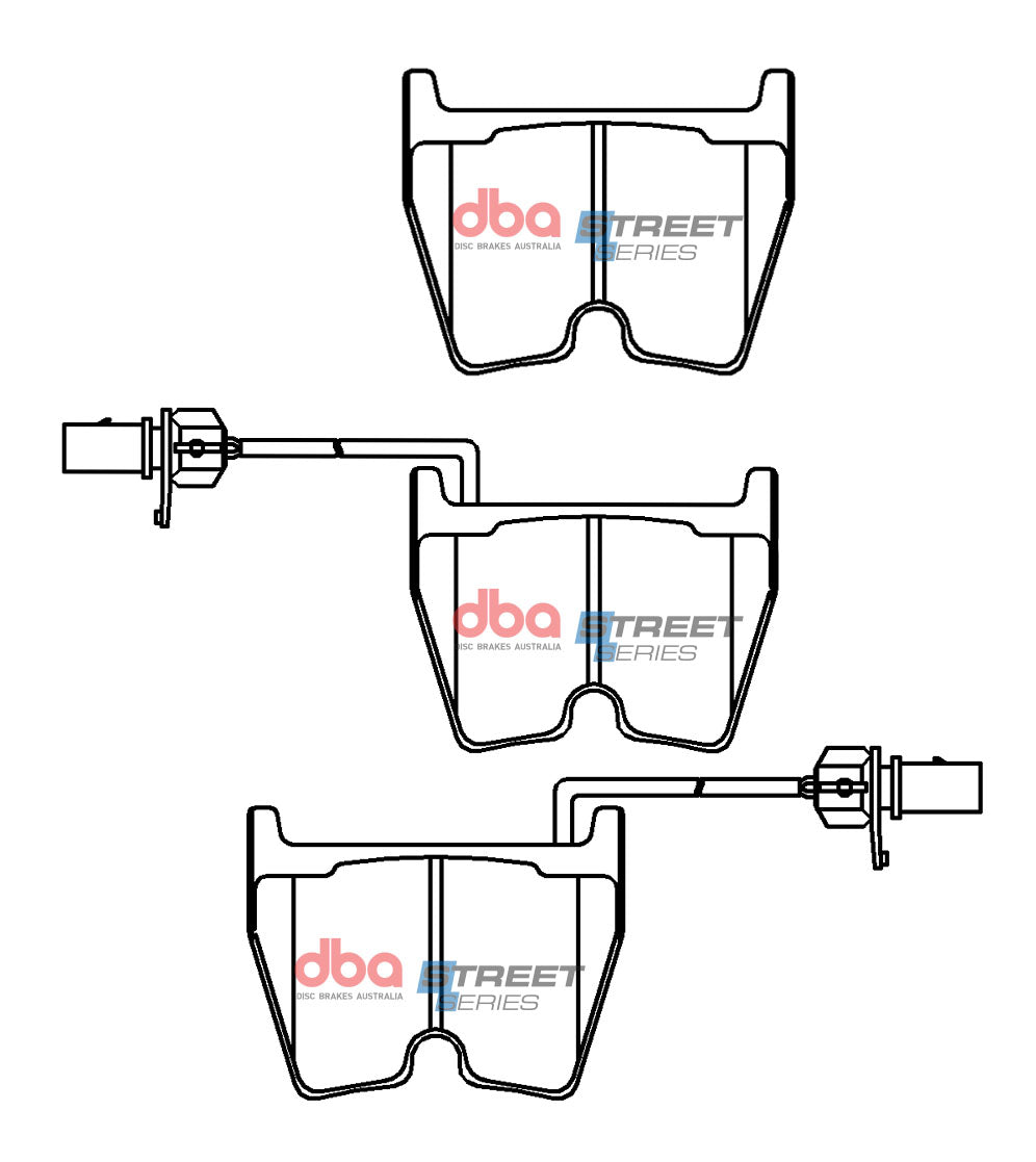 Ss Street Series Brake Pads Audi A6/A7/A8 2010 ( 8 Pad Set ) -> Front DB15110SS - DBA