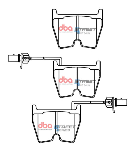 Ss Street Series Brake Pads Audi A6/A7/A8 2010 ( 8 Pad Set ) -> Front DB15110SS - DBA | Universal Auto Spares