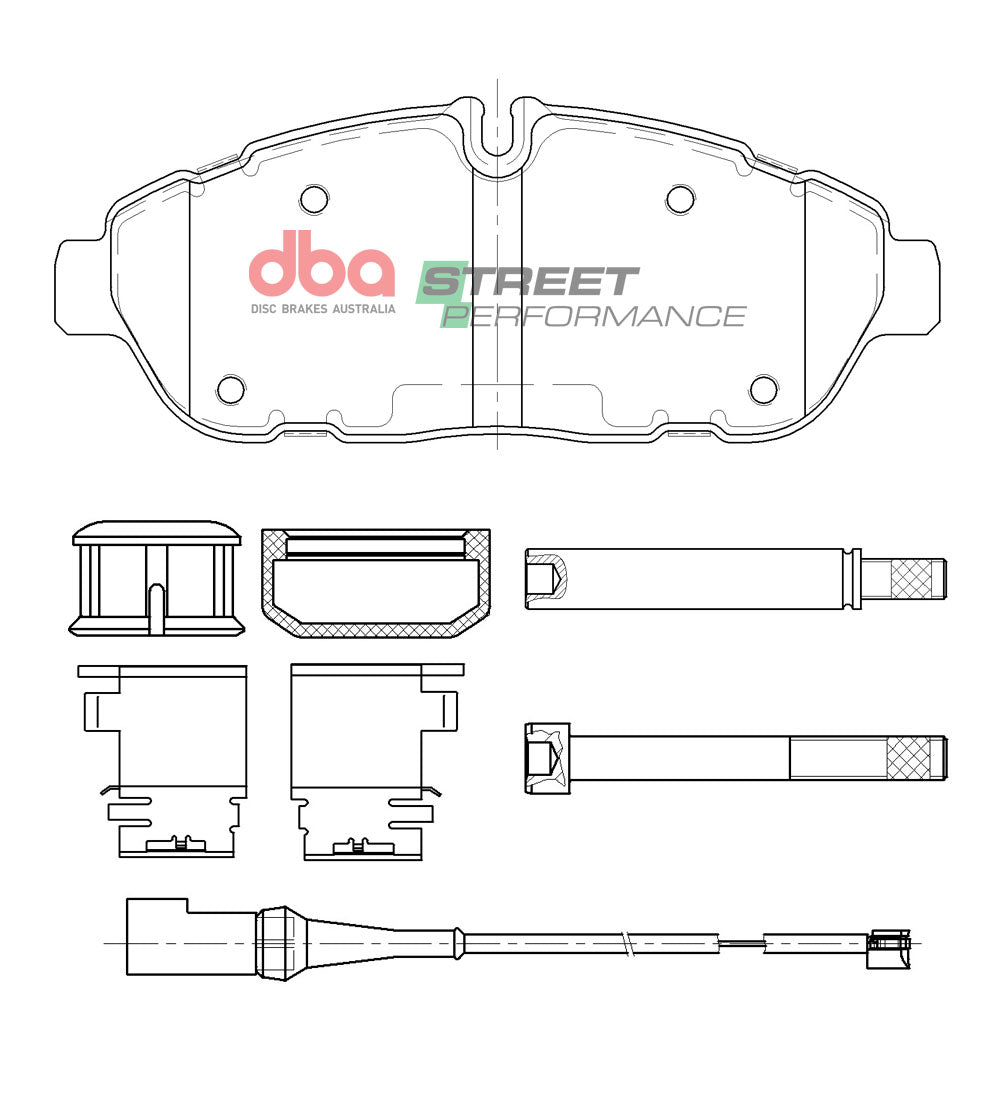 Sp Street Performance Brake Pads Ford Transit 350 2020 2021 Front DB15112SP - DBA