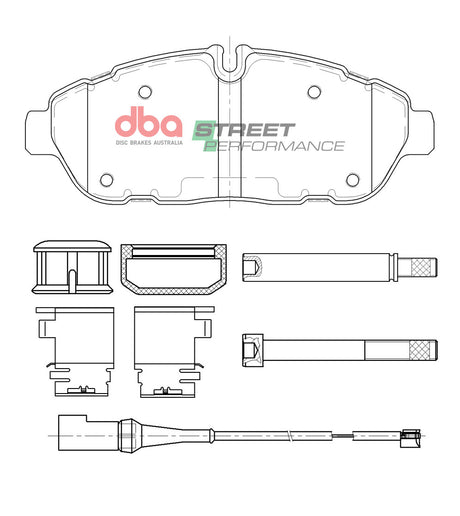 Sp Street Performance Brake Pads Ford Transit 350 2020 2021 Front DB15112SP - DBA | Universal Auto Spares