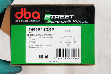 Sp Street Performance Brake Pads Ford Transit 2014 On Dual Rear Wheels Front DB15113SP - DBA | Universal Auto Spares