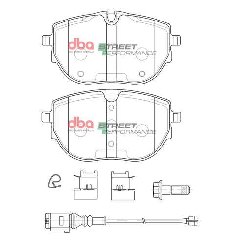 Sp Street Performance Brake Pads Volkswagen Multivan/Transporter 2.0T 2019 On Front DB15115SP - DBA | Universal Auto Spares