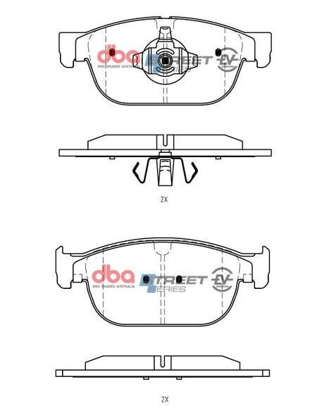 Ssev Street Series Brake Pads Volvo XC40/XC60/XC90/V60/S60/S90/POLESTAR 2 2017 On Front DB15116SSEV - DBA | Universal Auto Spares