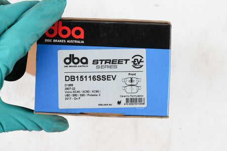 Ssev Street Series Brake Pads Volvo XC40/XC60/XC90/V60/S60/S90/POLESTAR 2 2017 On Front DB15116SSEV - DBA | Universal Auto Spares
