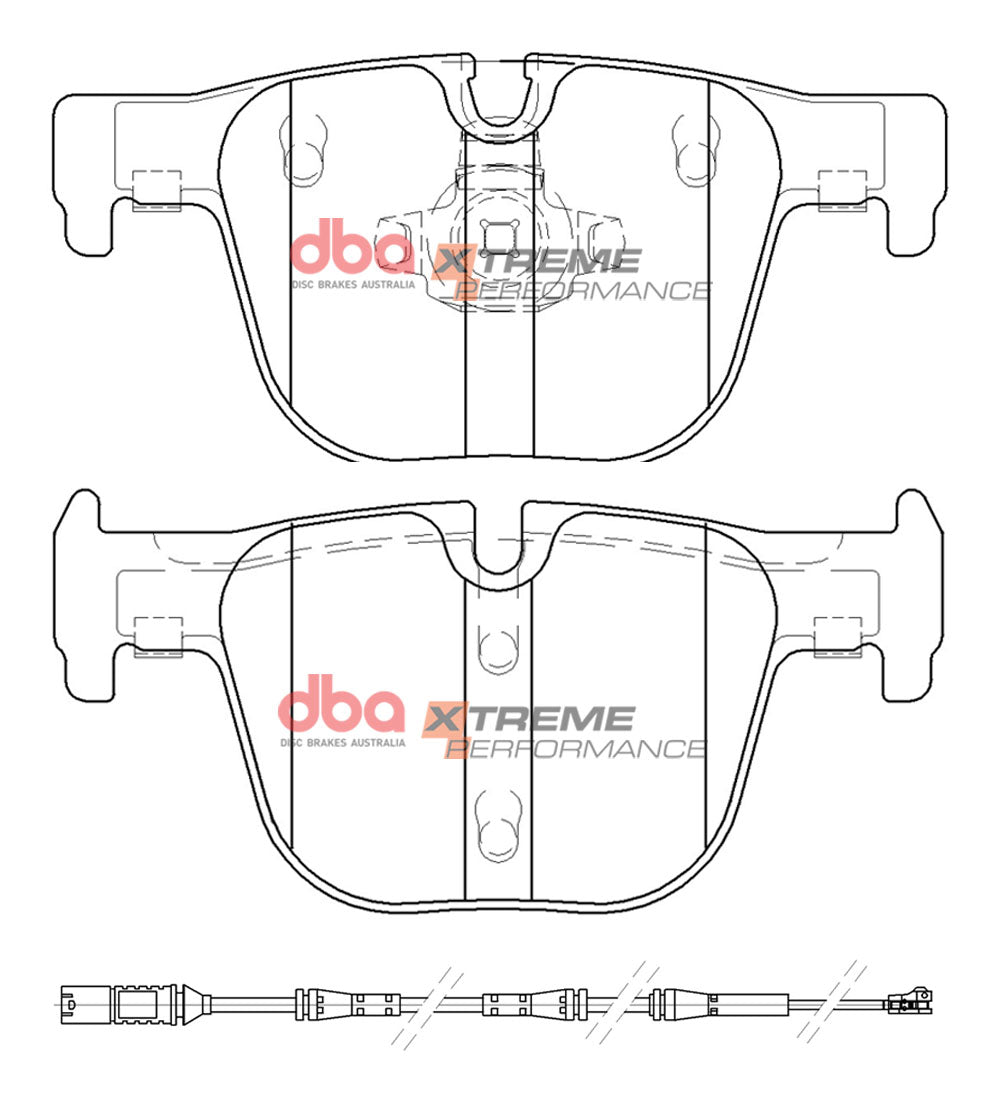 Xp Performance Brake Pads Bmw 335I 2012 -> Rear(suits Wear Sensor DBAWS1067 ) DB15126XP - DBA