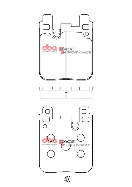 Race Brake Pads Bmw M4 F82/F83 Rear DB15127RP - DBA | Universal Auto Spares