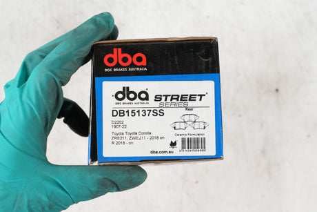 Ss Street Series Brake Pads Toyota Corolla ZRE211 ZWE211 2018 On Rear DB15137SS - DBA | Universal Auto Spares