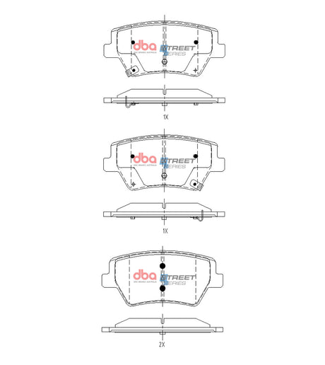 Ss Street Series Brake Pads Genesis GV80 08/2020 On Rear DB15142SS - DBA | Universal Auto Spares