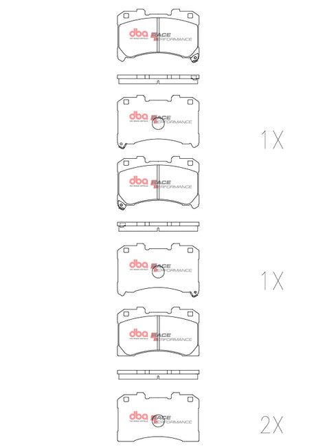 Race Performance Brake Pads Toyota Yaris Gr 2019 On Front DB15147RP - DBA | Universal Auto Spares