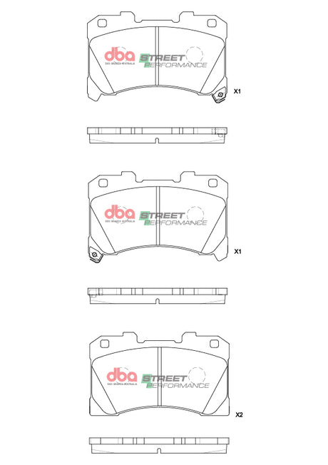 Sp Street Performance Brake Pads Gr Yaris 2019 On Front DB15147SP - DBA | Universal Auto Spares