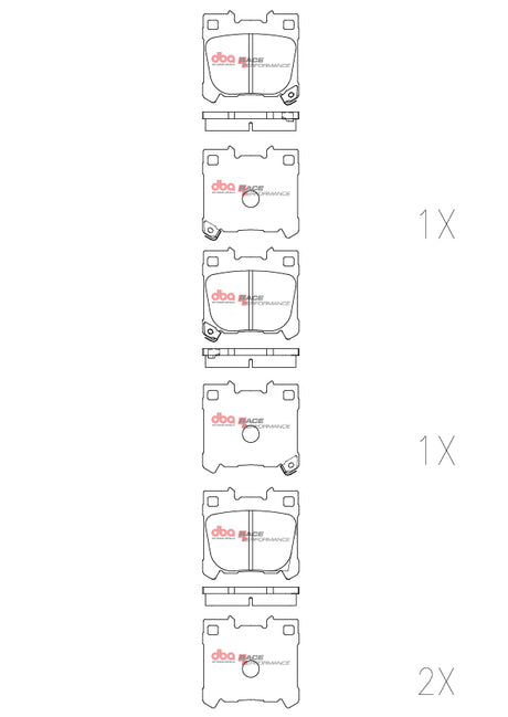 Race Performance Brake Pads Toyota Yaris Gr 2019 On Rear DB15148RP - DBA | Universal Auto Spares