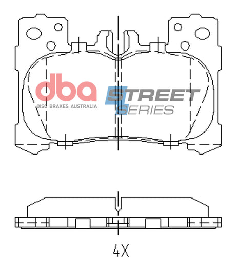 Ss Street Series Brake Pads Lexus LC500 LS500 2017 On Rear DB15151SS - DBA | Universal Auto Spares
