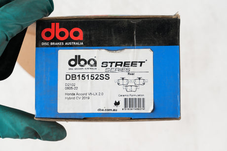 Ss Street Series Brake Pads Honda Accord Vti-Lx 2.0 Hybrid CV 2019 On Rear DB15152SS - DBA | Universal Auto Spares