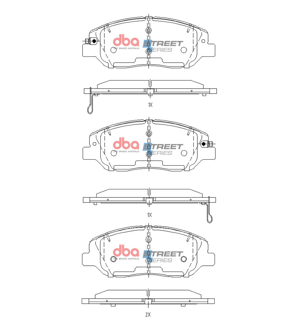 Ss Street Series Brake Pads Hyundai I20N 2021 On Front DB15156SS - DBA