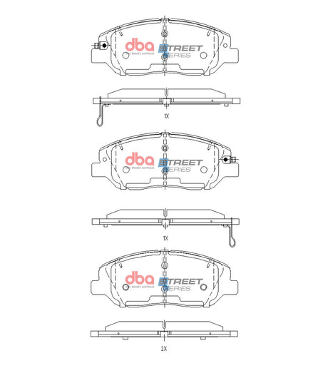 Ss Street Series Brake Pads Hyundai I20N 2021 On Front DB15156SS - DBA | Universal Auto Spares