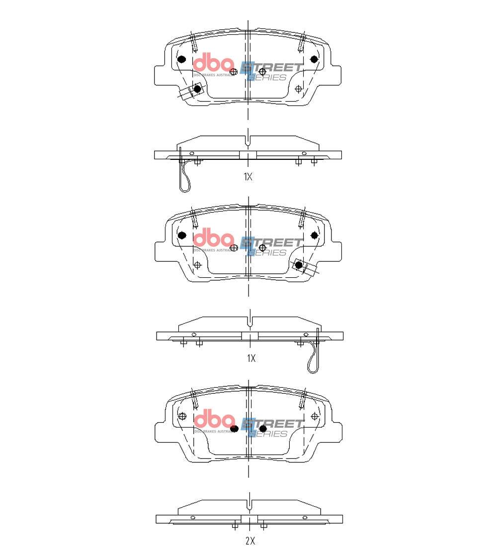 Ss Street Series Brake Pads Hyundai I20N 2021 On Rear DB15157SS - DBA