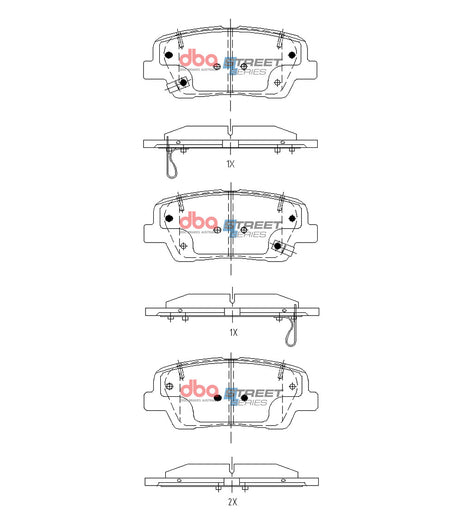 Ss Street Series Brake Pads Hyundai I20N 2021 On Rear DB15157SS - DBA | Universal Auto Spares