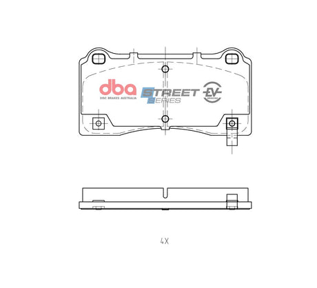 Ssev Street Series Brake Pads Tesla 3 Standard/Long Range (No Up-Grade) 2019 On Front DB15158SSEV - DBA | Universal Auto Spares