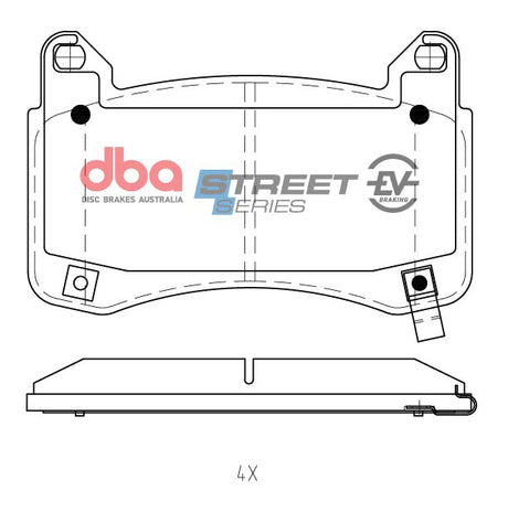 Ssev Street Series Brake Pads Tesla 3 Standard/Long Range (Sports Up-Grade) 2019 On Front DB15160SSEV - DBA | Universal Auto Spares