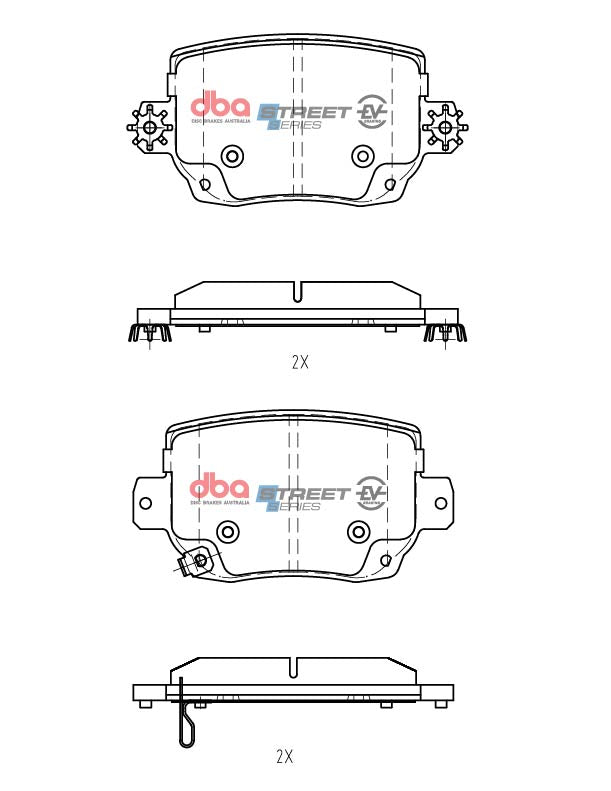 Ssev Street Series Brake Pads Tesla 3 Standard/Long Range (Sports Up-Grade) 2019 On Rear DB15161SSEV - DBA