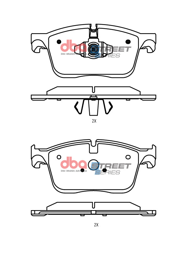 Ss Street Series Brake Pads Jaguar Xe 18 Inch Wheels 2017-2019 Front DB15162SS - DBA