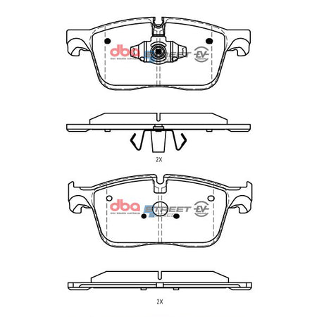 Ssev Street Series Brake Pads Jaguar E-Pace EV400 2018 On Front DB15162SSEV - DBA | Universal Auto Spares