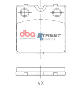Ss Street Series Brake Pads Tesla Electric Handbrake Model S/Model X 2012 On Hb DB15163SS - DBA