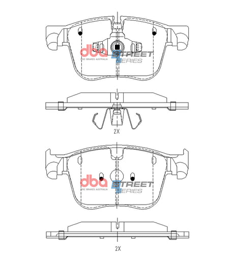 Front Street Series Brake Pads Peugeot DB15164SS - DBA