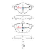 Ss Street Series Brake Pads Peugeot 308/3008 2017 ON/5008 2018 On/Citroen C4 2016 On Rear DB15165SS - DBA | Universal Auto Spares