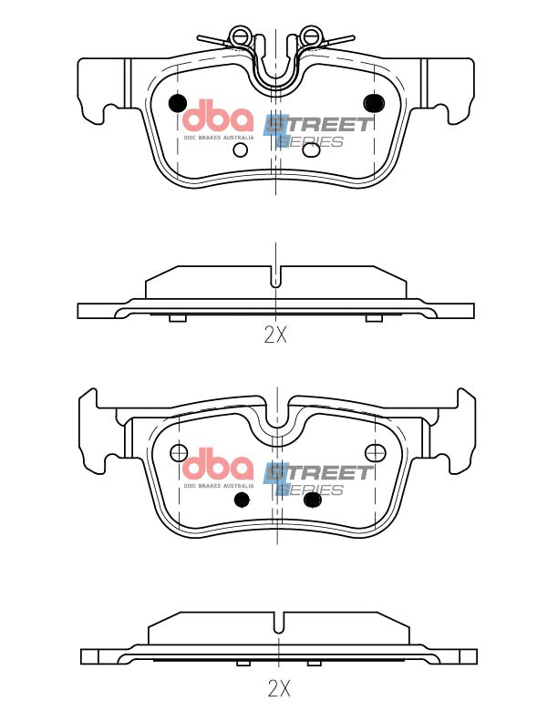 Ss Street Series Brake Pads Bmw 118 218 220 225 X1 X2 Mini Cooper Countryman 2014 On Rear(suits Wear Sensor DB15170SS - DBA