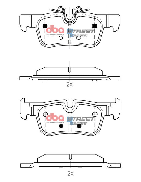 Ss Street Series Brake Pads Bmw 118 218 220 225 X1 X2 Mini Cooper Countryman 2014 On Rear(suits Wear Sensor DB15170SS - DBA | Universal Auto Spares