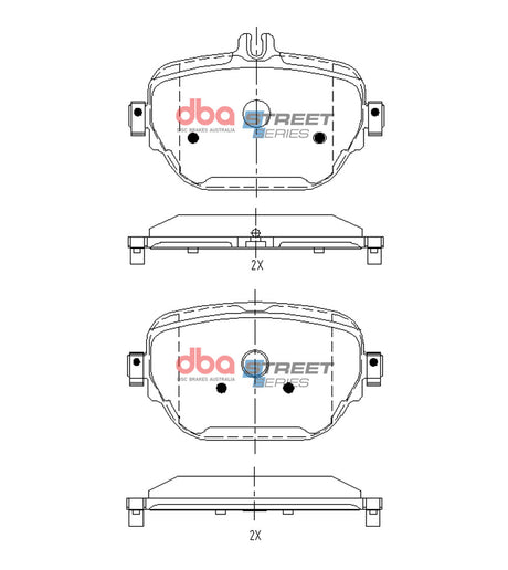 Ss Street Series Brake Pads Mercedes-Benz E-Matic & Other Various On Rear DB15171SS - DBA | Universal Auto Spares