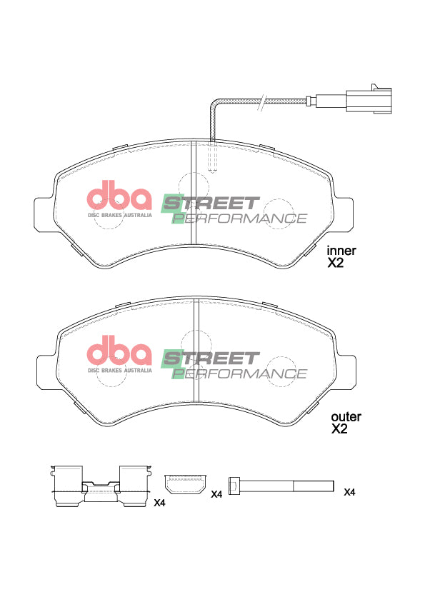Sp Performance Brake Pads Fiat Ducato Maxi 40 2014 -> Front DB15172SP - DBA