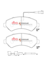 Xp Performance Brake Pads Fiat Ducato Maxi 40 2014 -> Front DB15172XP - DBA