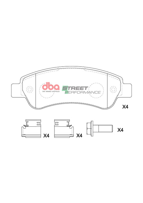 Sp Performance Brake Pads Fiat Ducato 2006-2014 Rear DB15173SP - DBA | Universal Auto Spares