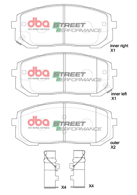 Sp Performance Brake Pads Hyundai Tucson 2022 On Front DB15177SP - DBA | Universal Auto Spares