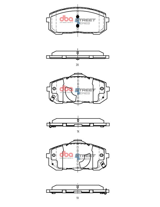Ss Street Series Brake Pads Hyundai Tucson Nx/Kia Sportage Nq 2021 On Front DB15177SS - DBA