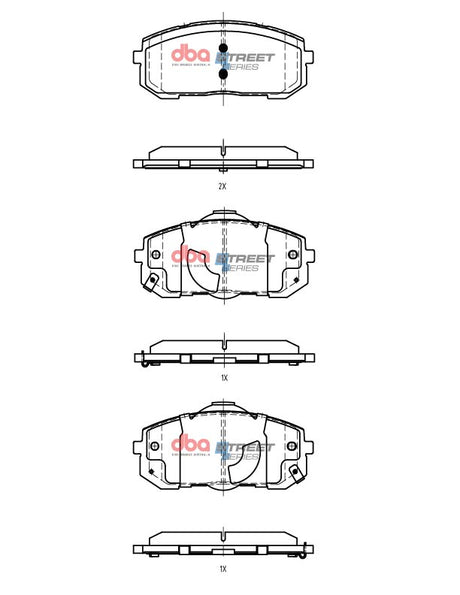 Ss Street Series Brake Pads Hyundai Tucson Nx/Kia Sportage Nq 2021 On Front DB15177SS - DBA | Universal Auto Spares