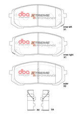 Xp Performance Brake Pads Hyundai Tucson 2022 On Front DB15177XP - DBA
