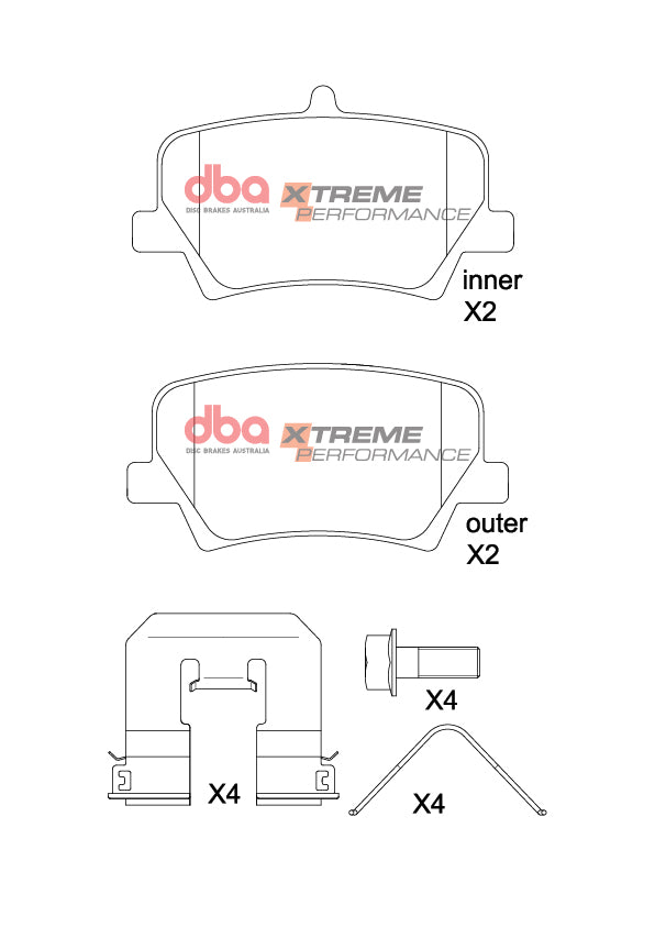 Xp Performance Brake Padsvolvo XC40 XC602017 -> Rear DB15179XP - DBA