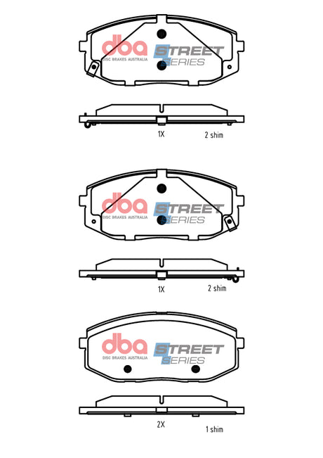 Ss Street Series Brake Pads Hyundai Staria 2021 -> Front DB15185SS - DBA | Universal Auto Spares