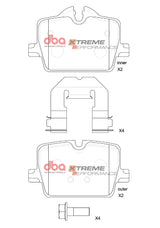 Xp Performance Brake Pads Bmw Non Msport 2009-2022 Toyota Supra 2019-2022 Rear(suits Wear Sensor DBAWS1067 ) DB15190XP - DBA | Universal Auto Spares