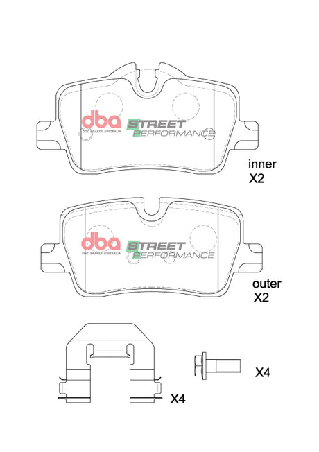 Sp Performance Brake Pads Bmw 420I 2023 On Rear DB15191SP - DBA | Universal Auto Spares