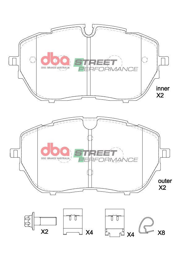 Sp Performance Brake Pads Citroen C5X Shine 2023 -> Front DB15192SP - DBA