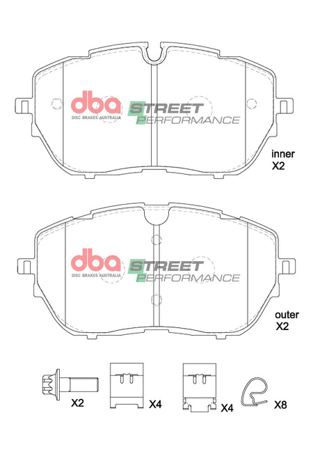 Sp Performance Brake Pads Citroen C5X Shine 2023 -> Front DB15192SP - DBA | Universal Auto Spares