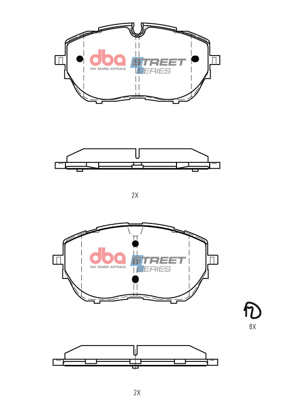 Ss Street Series Brake Pads Citroen C5X Shine 2023 -> Front DB15192SS - DBA