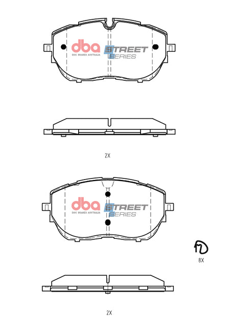 Ss Street Series Brake Pads Citroen C5X Shine 2023 -> Front DB15192SS - DBA | Universal Auto Spares