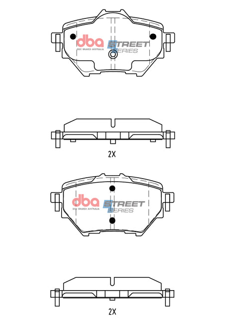 Ss Street Series Brake Pads Citroen C5X Shine 2023 -> Rear DB15193SS - DBA | Universal Auto Spares